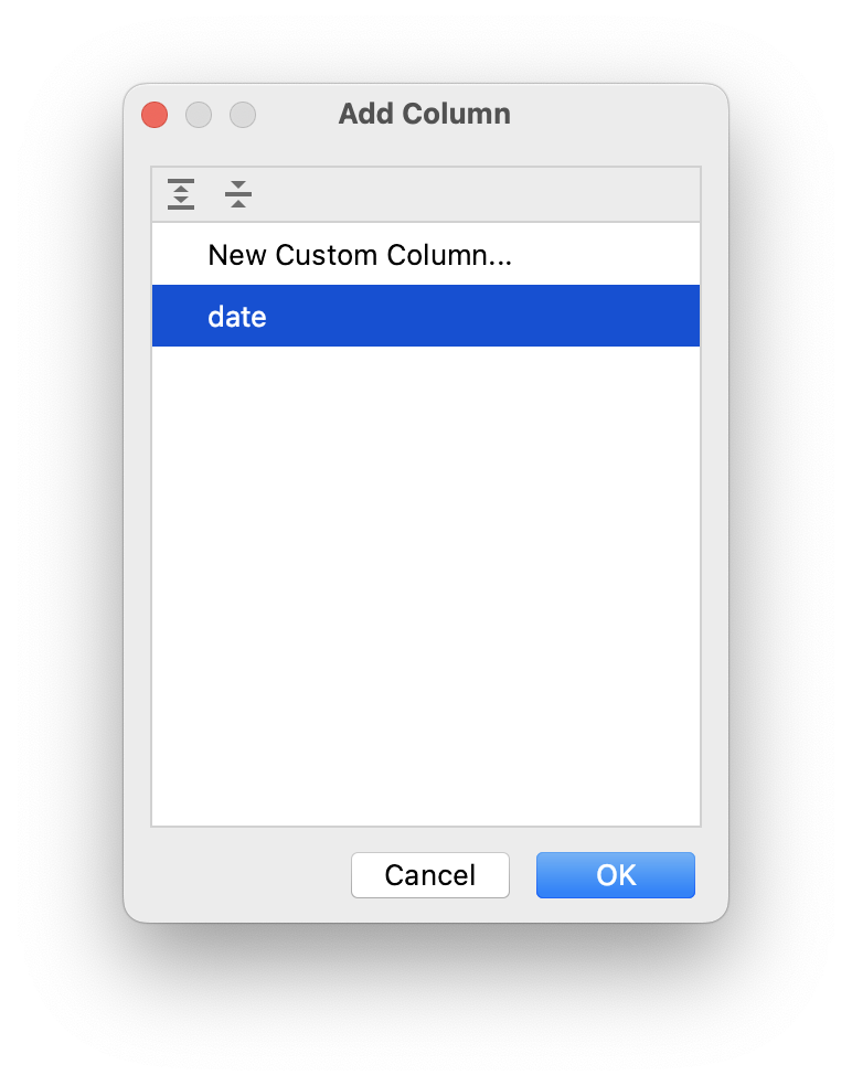 add column dialog