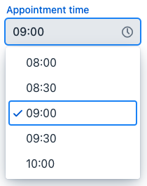 time picker step