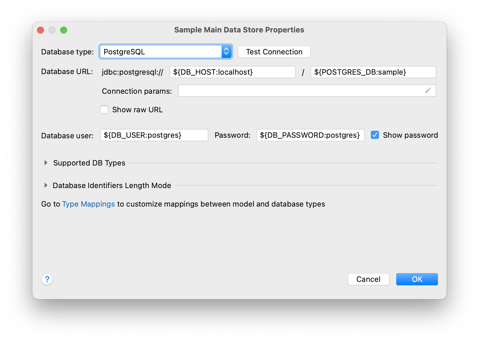 data vars
