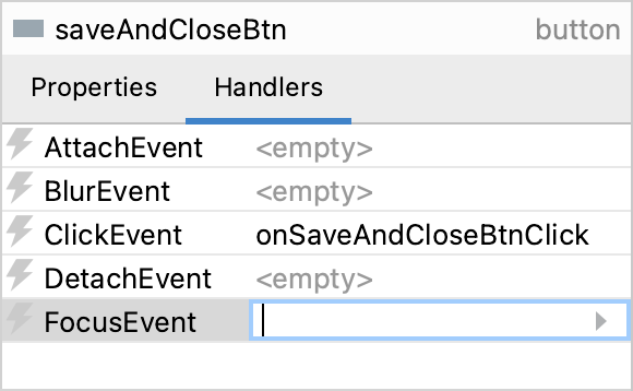 view designer handlers