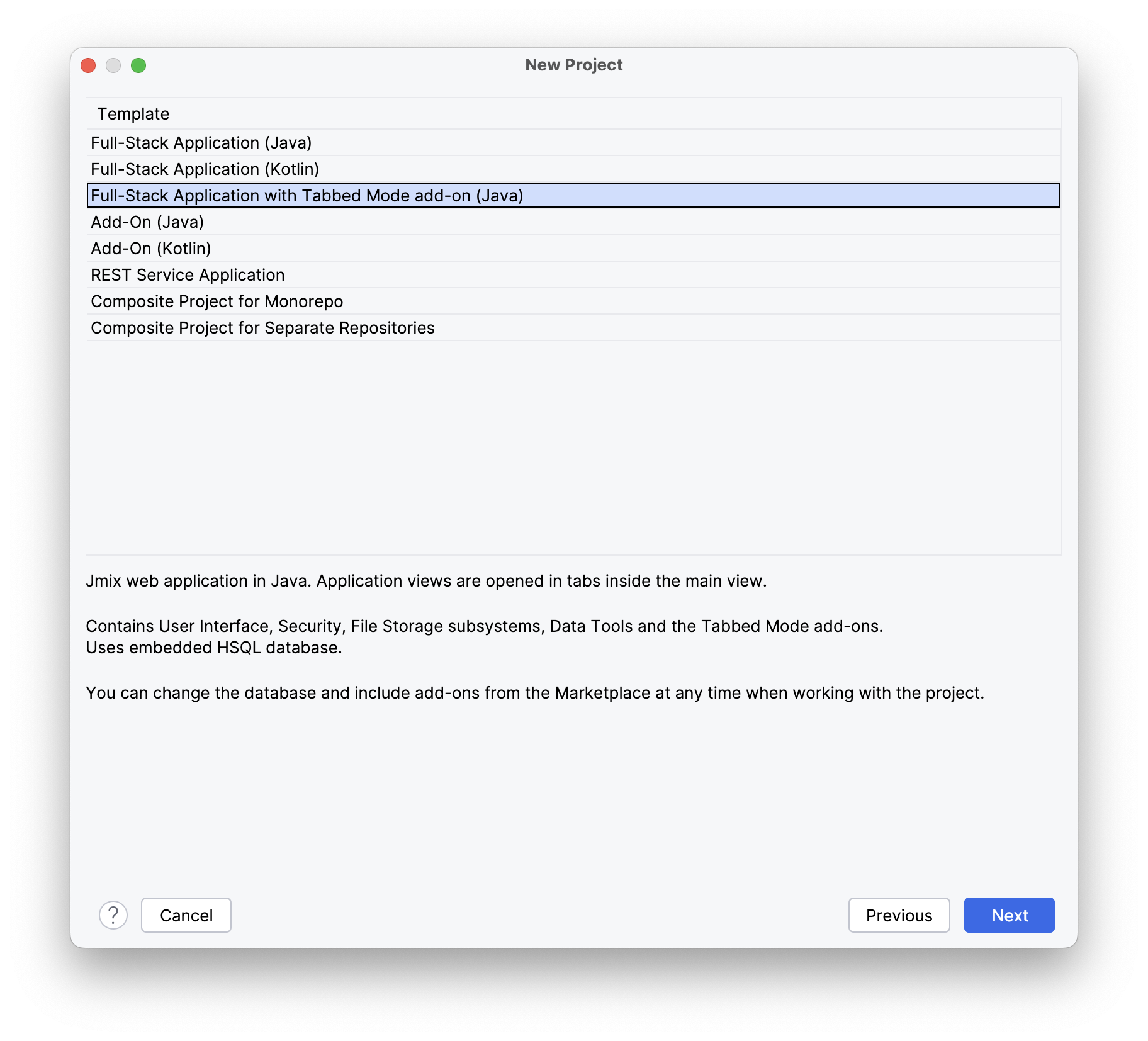 project template