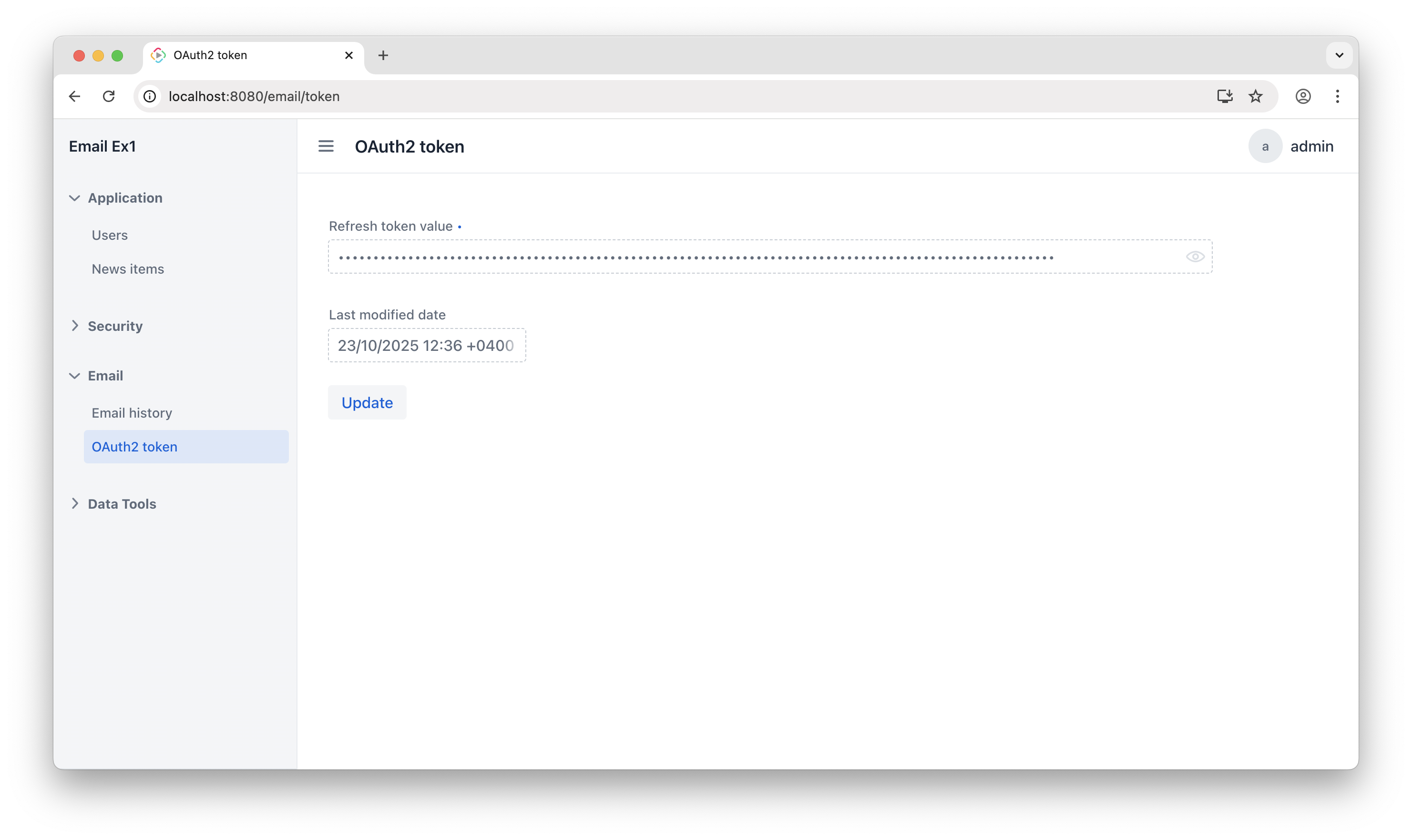 oauth token view