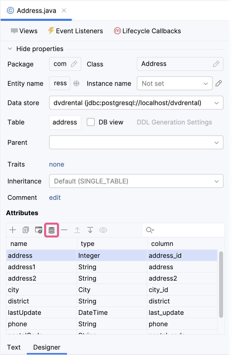 add attr from db 2