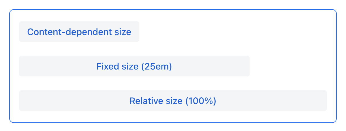 size types