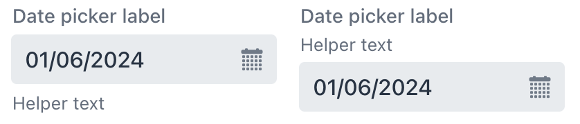 date picker helper text position