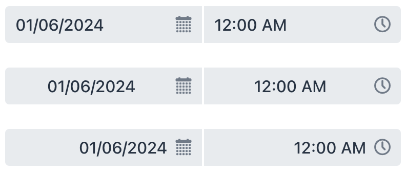 date time picker alignment