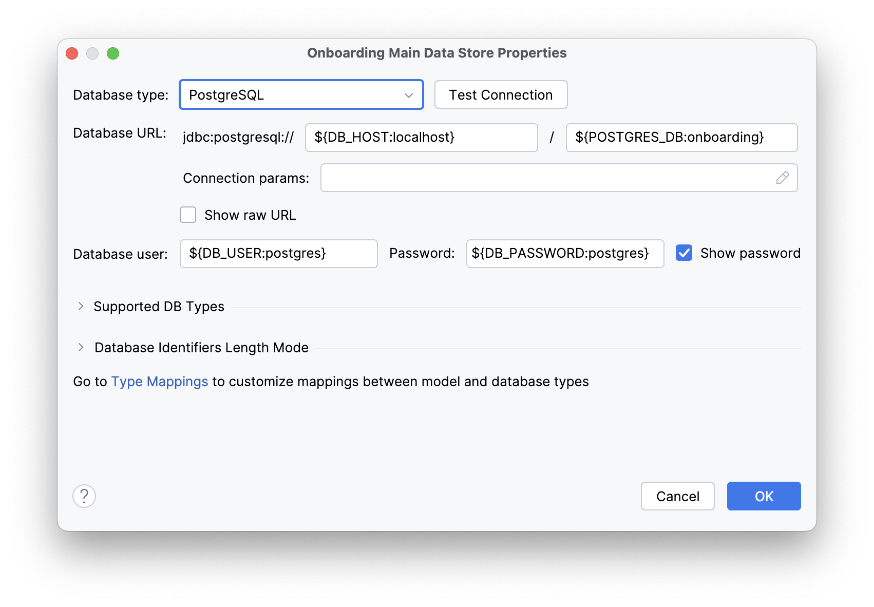 data vars