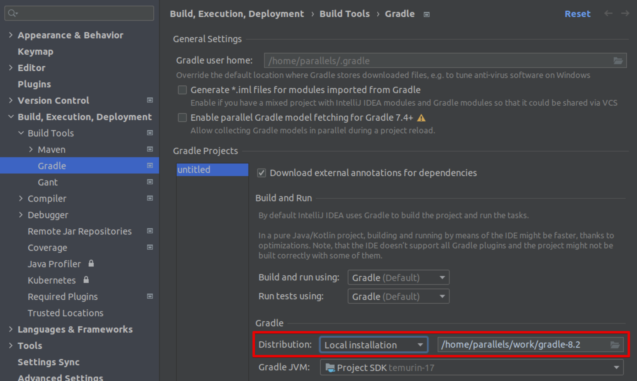 gradle location