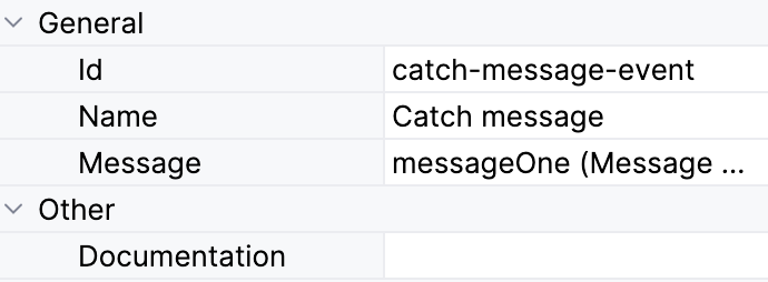 catch message event properties