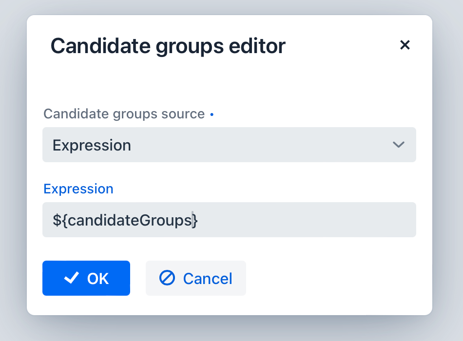 candidate groups expression