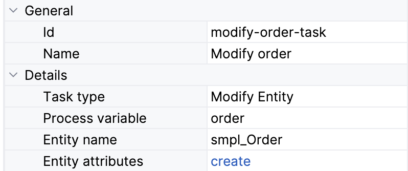 modify data task properties