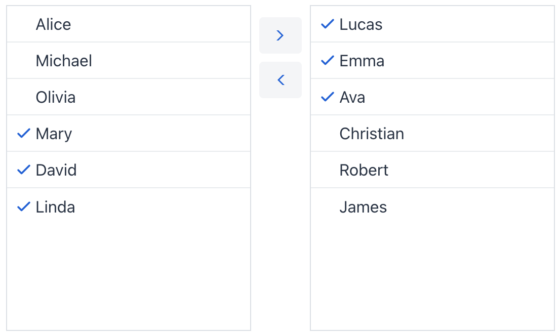 twin column checkboxes