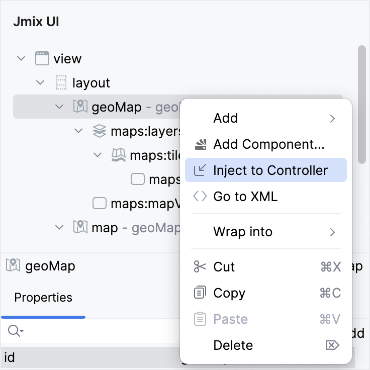 inject map from hierarchy