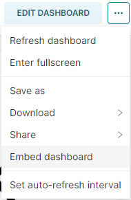 dashboard settings