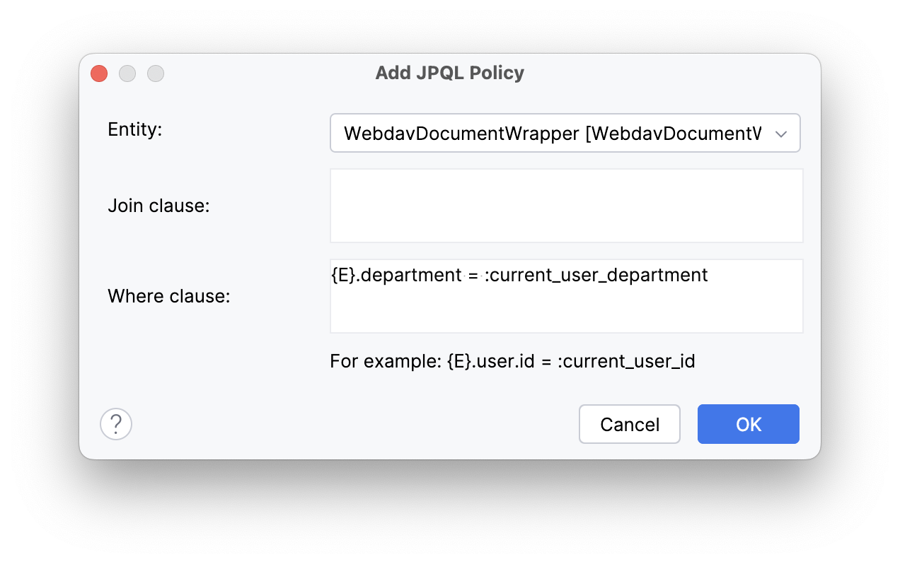 add jpql policy 2