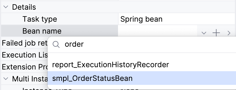 select bean