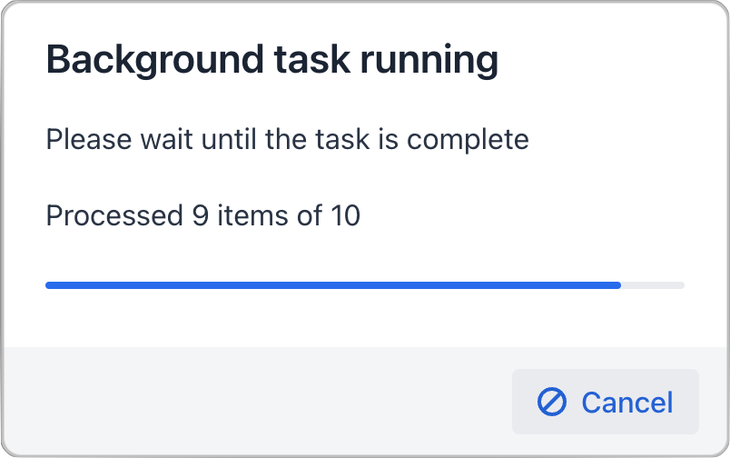 backgroundtask dialog