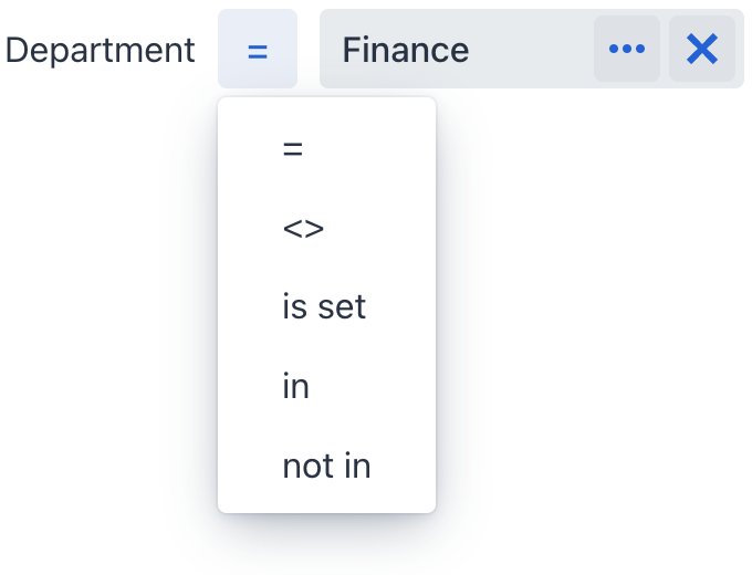 property filter operation editable