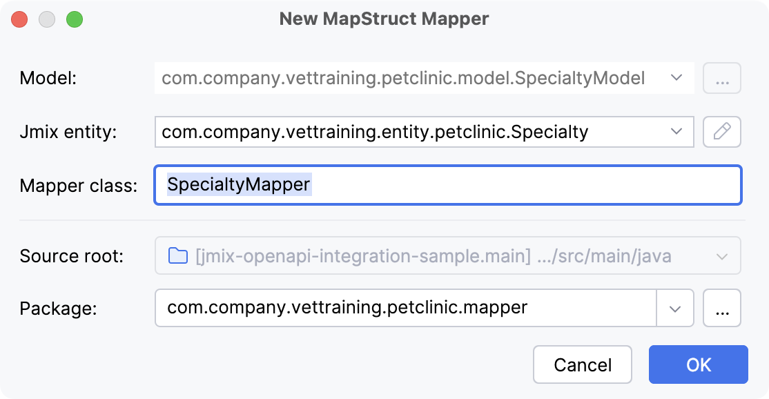 specialty mapper