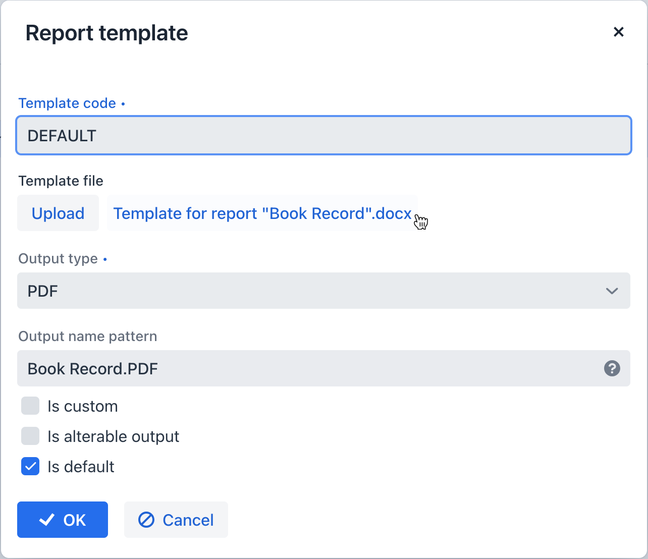 configure template