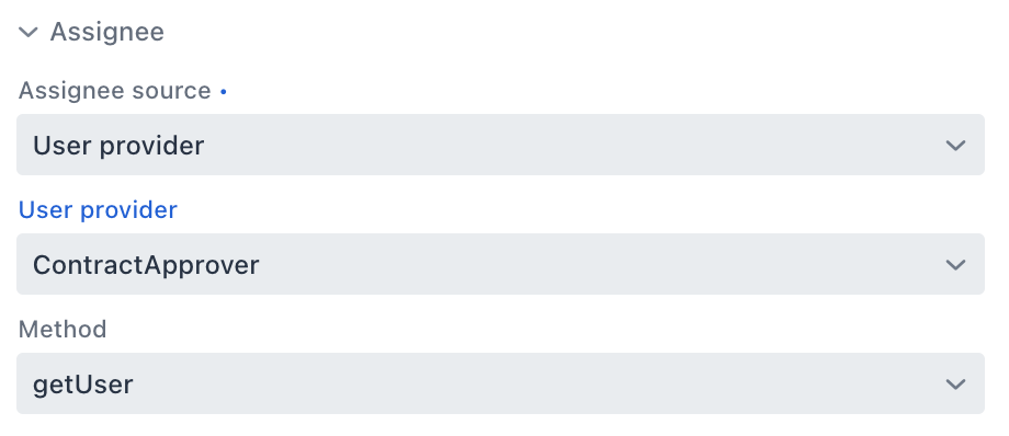 selecting user provider