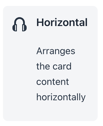 card horizontal