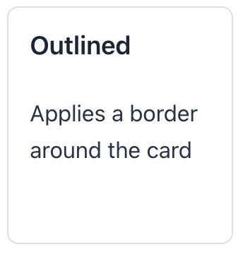 card outlined