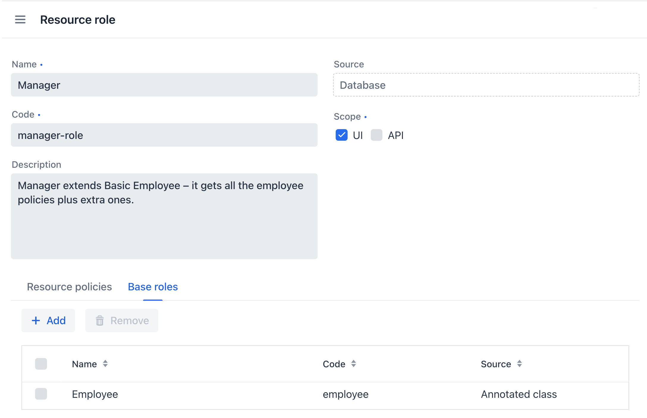 combined runtime resource role