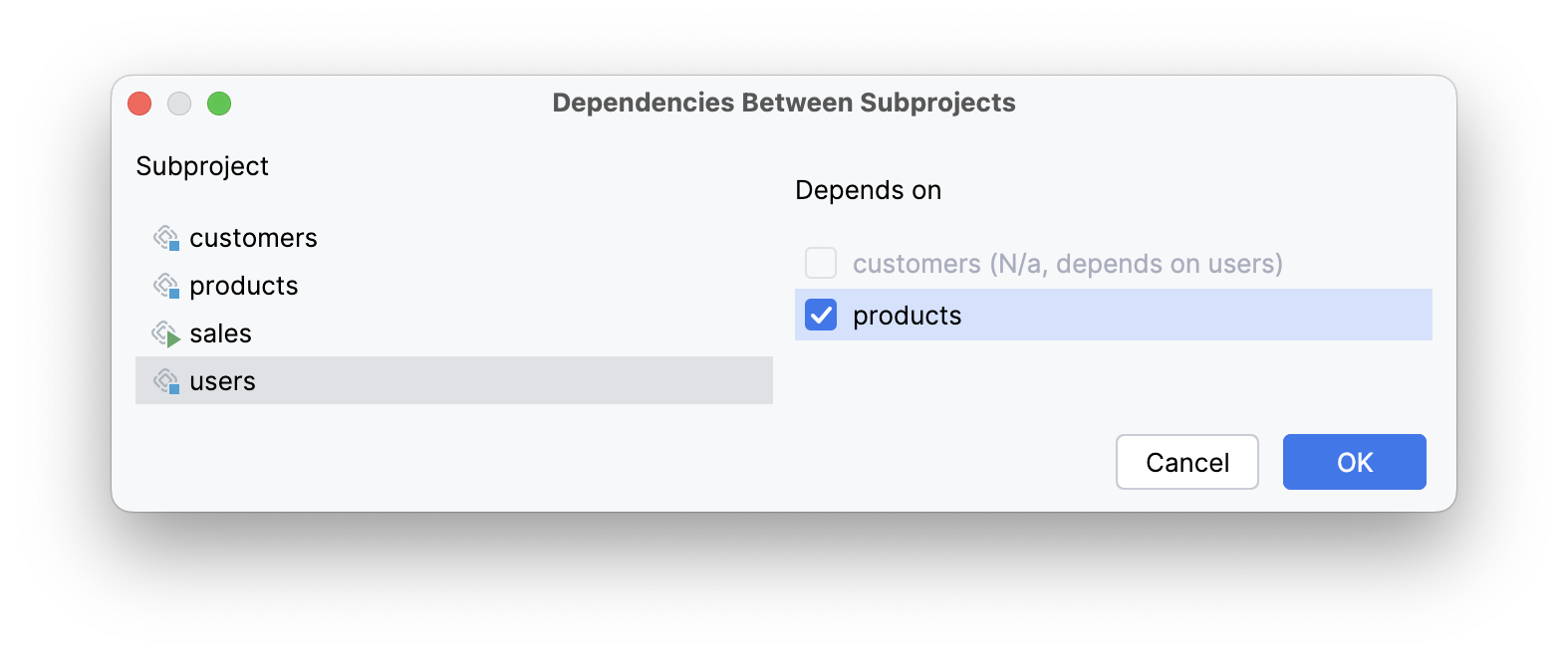 composite project dependencies 2